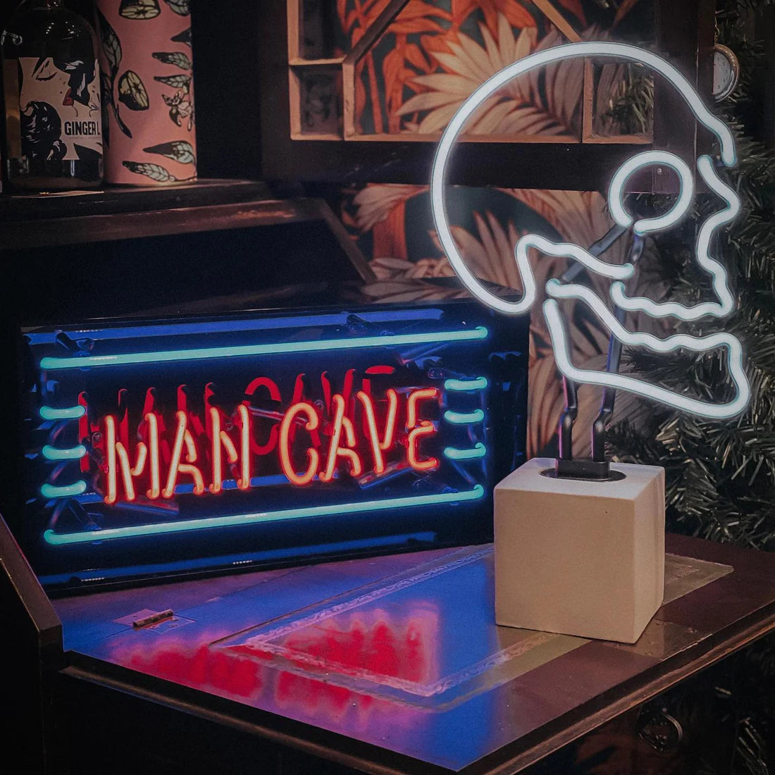 Neon Skull Sign