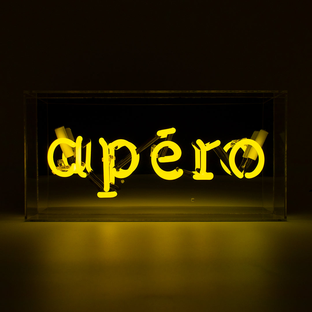'Apero' Glass Acrylic Box Sign