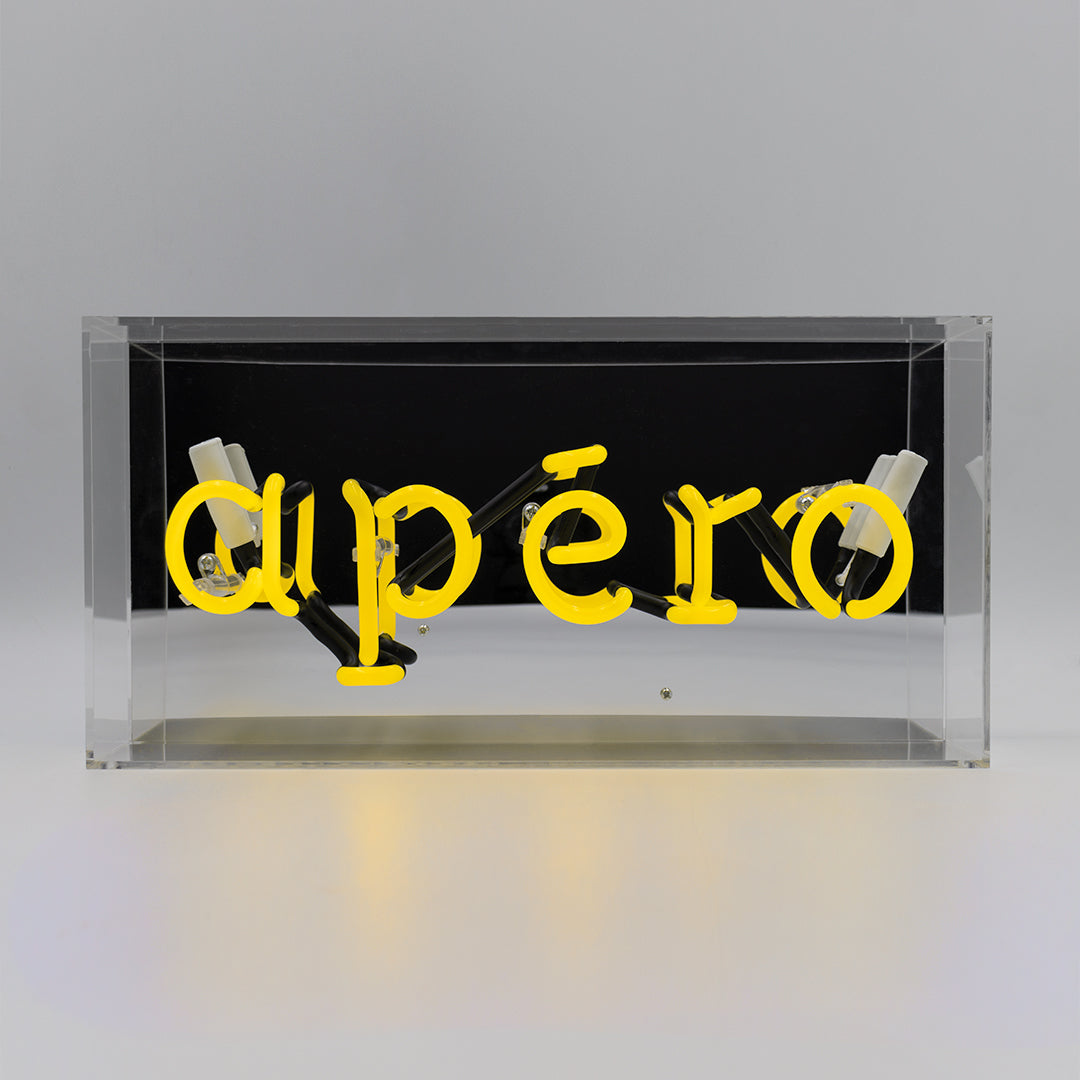 'Apero' Glass Acrylic Box Sign