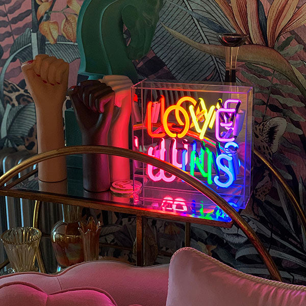 Love Wins Glass Neon