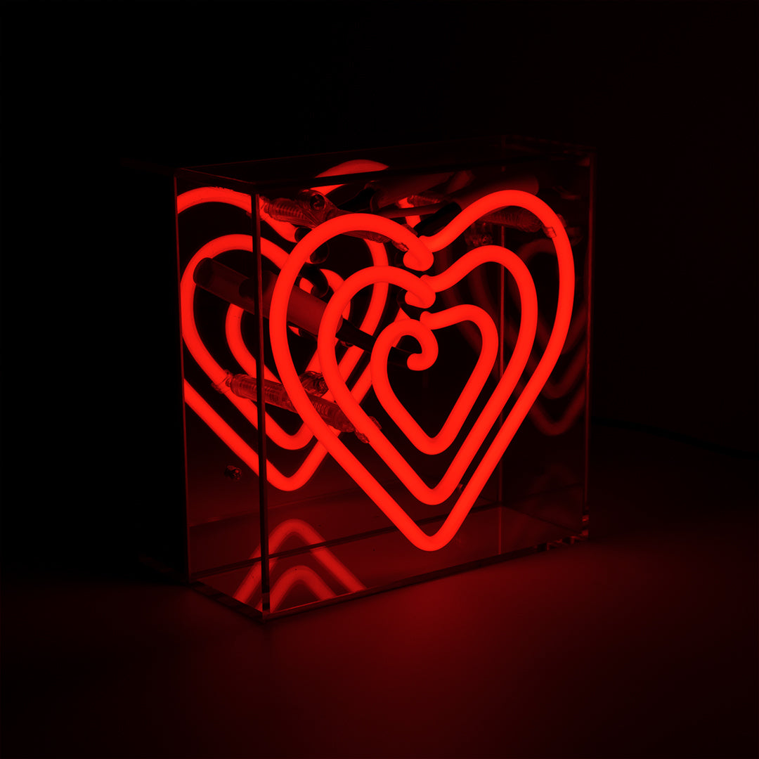 'Heart' Mini Glass Neon Sign