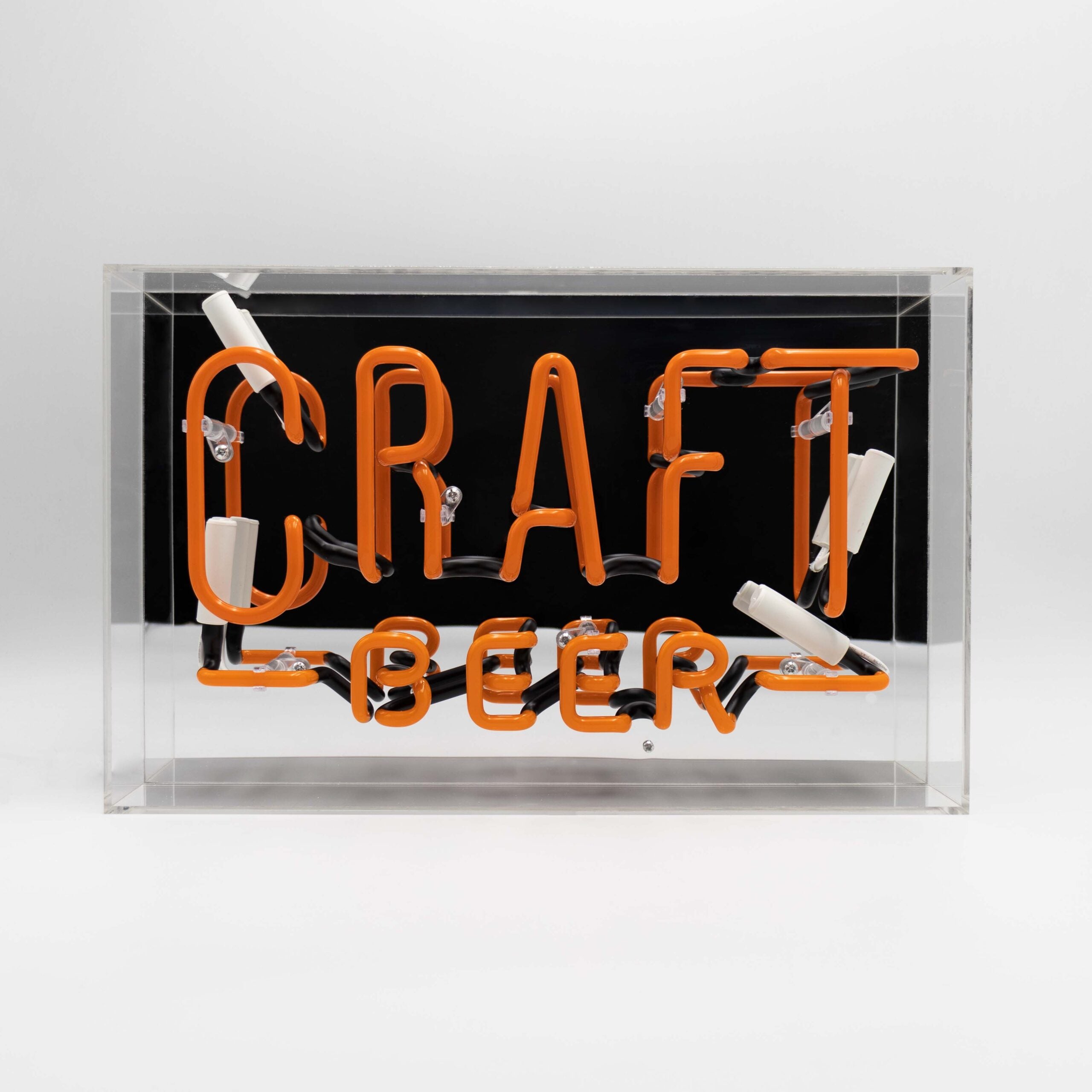 Craft Beer, Large Glass Neon Box