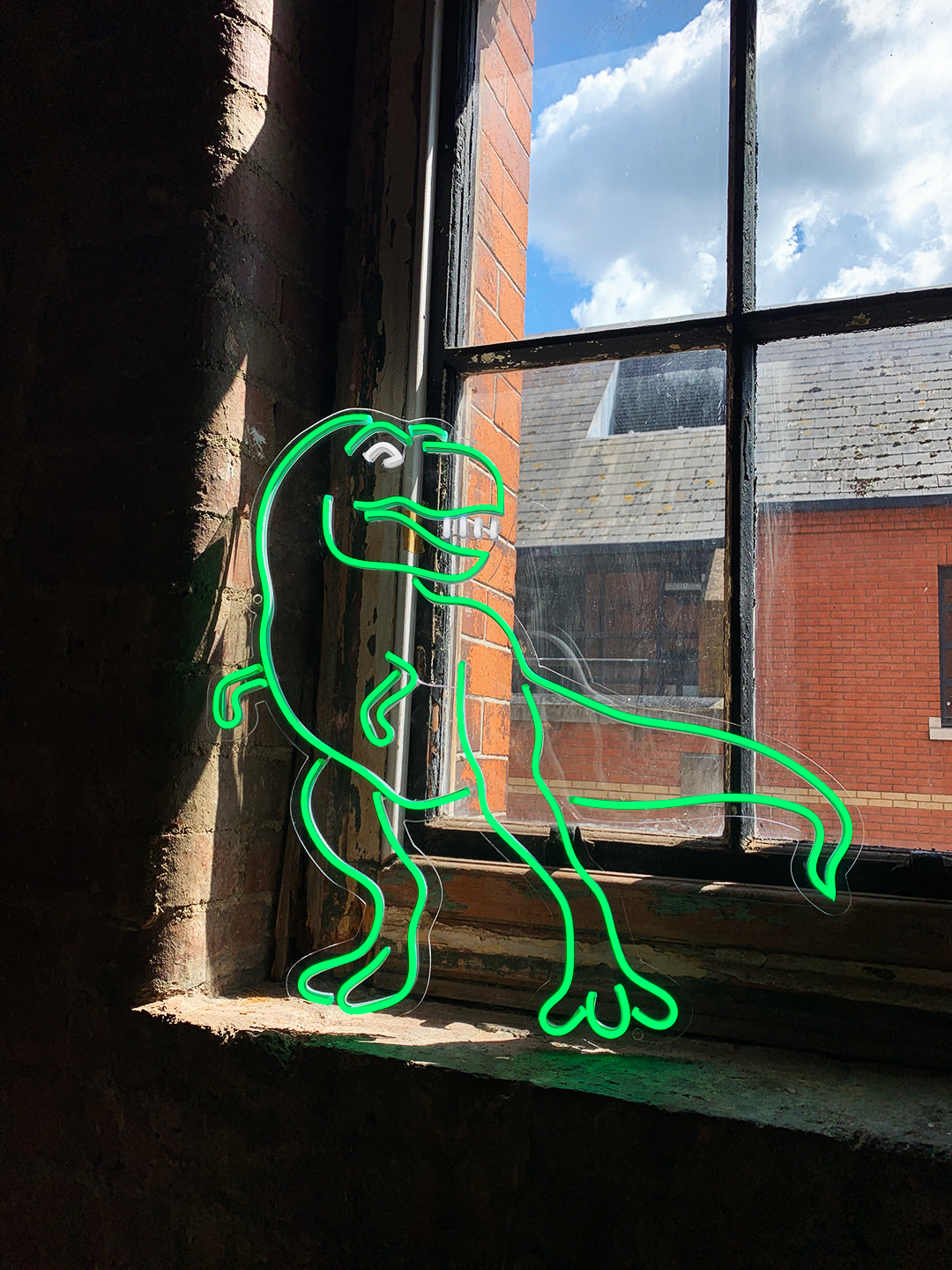 'Dinosaur' Green Neon LED Wall Mounted Sign