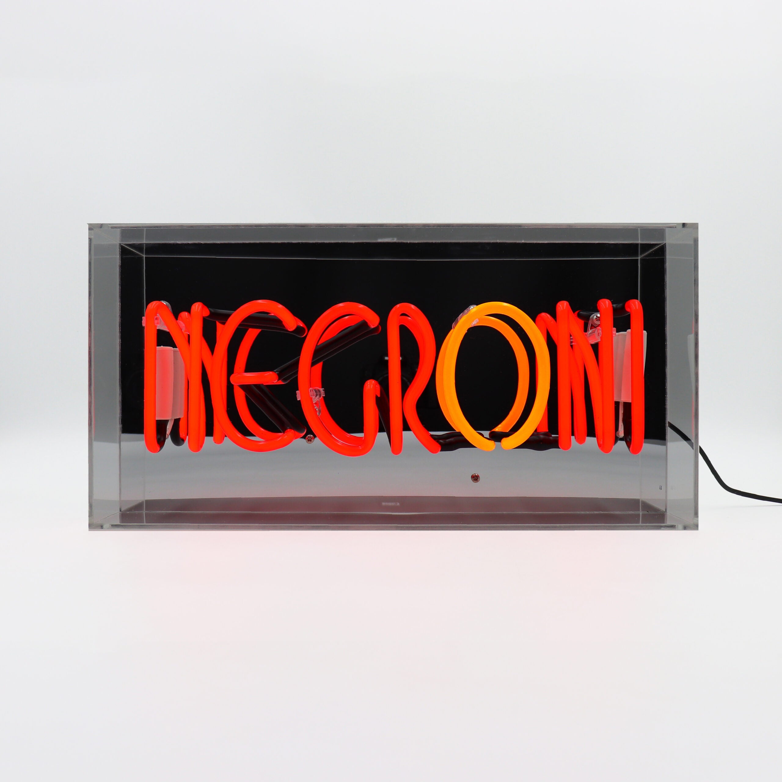 Negroni Glass Neon Box Sign