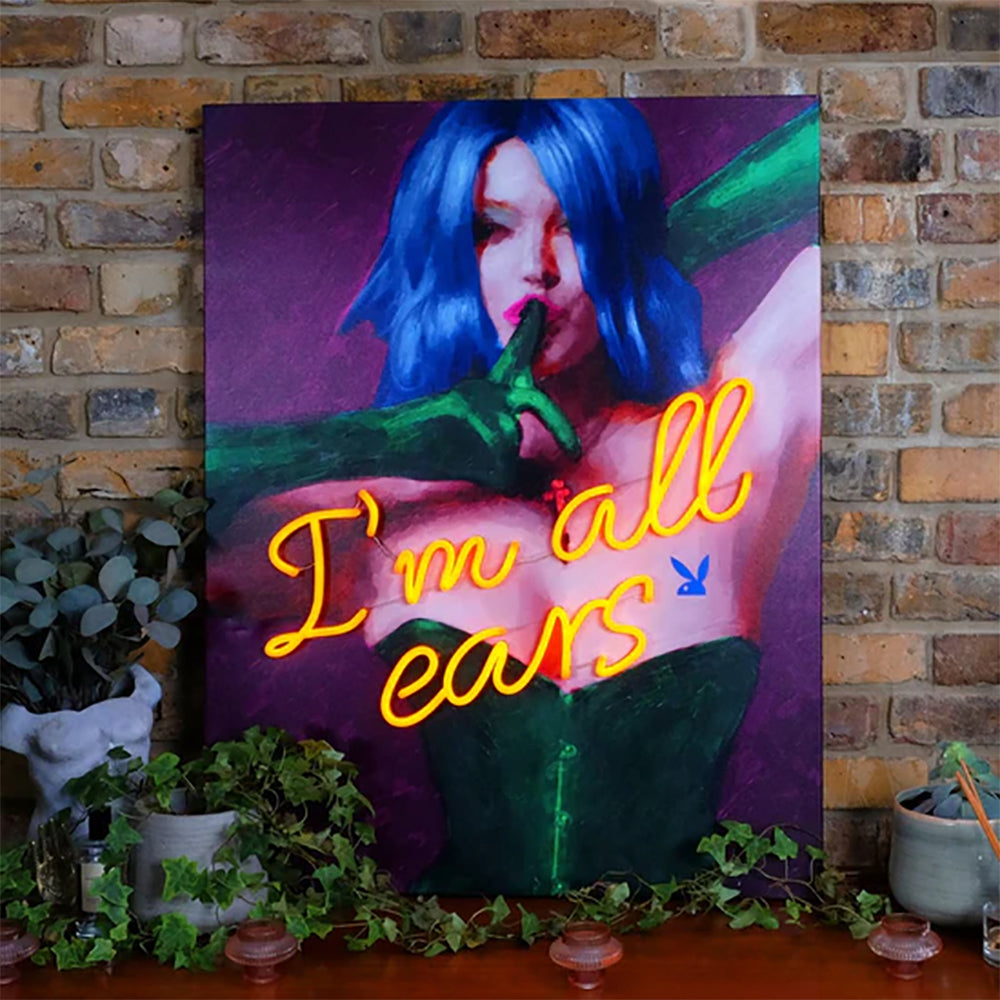 Playboy X - I'm All Ears - LED Neon Painting