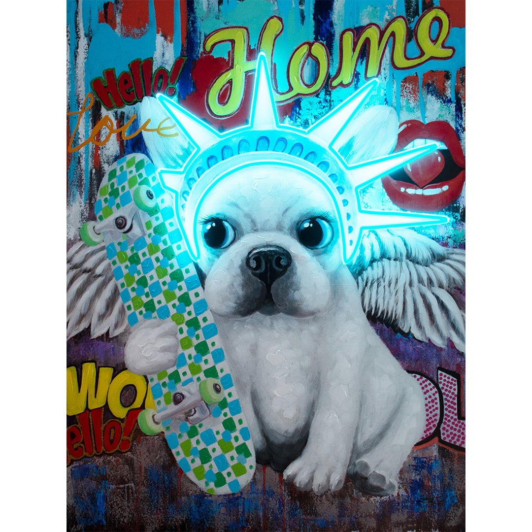 'Liberty Dog' Wall Artwork LED Neon