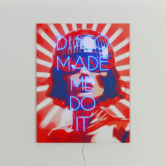'Disco Made Me Do It' Wall Painting (LED Neon) -