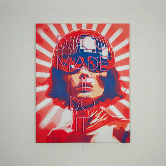 'Disco Made Me Do It' Wall Painting (LED Neon) -