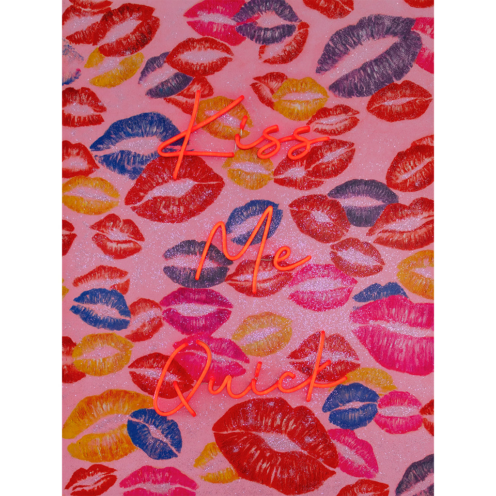 Kiss Me Quick Neon Wall Art