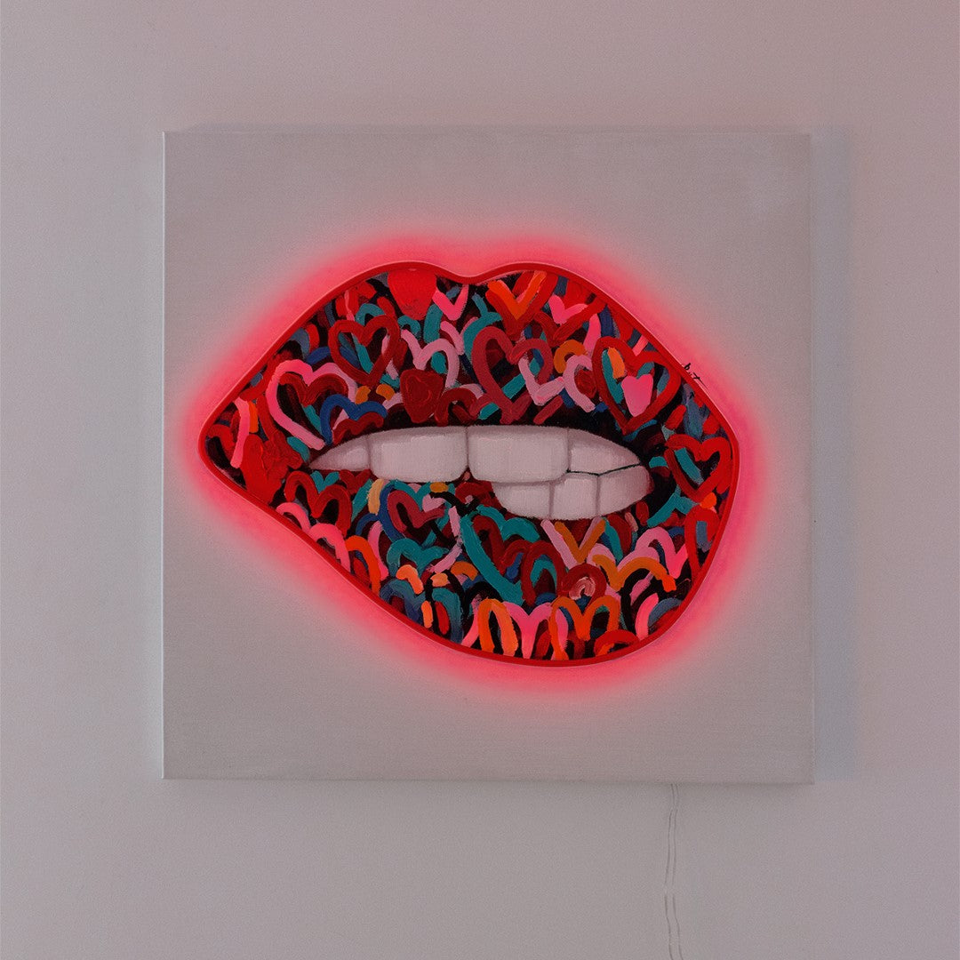 Mouth Wall Painting Neon