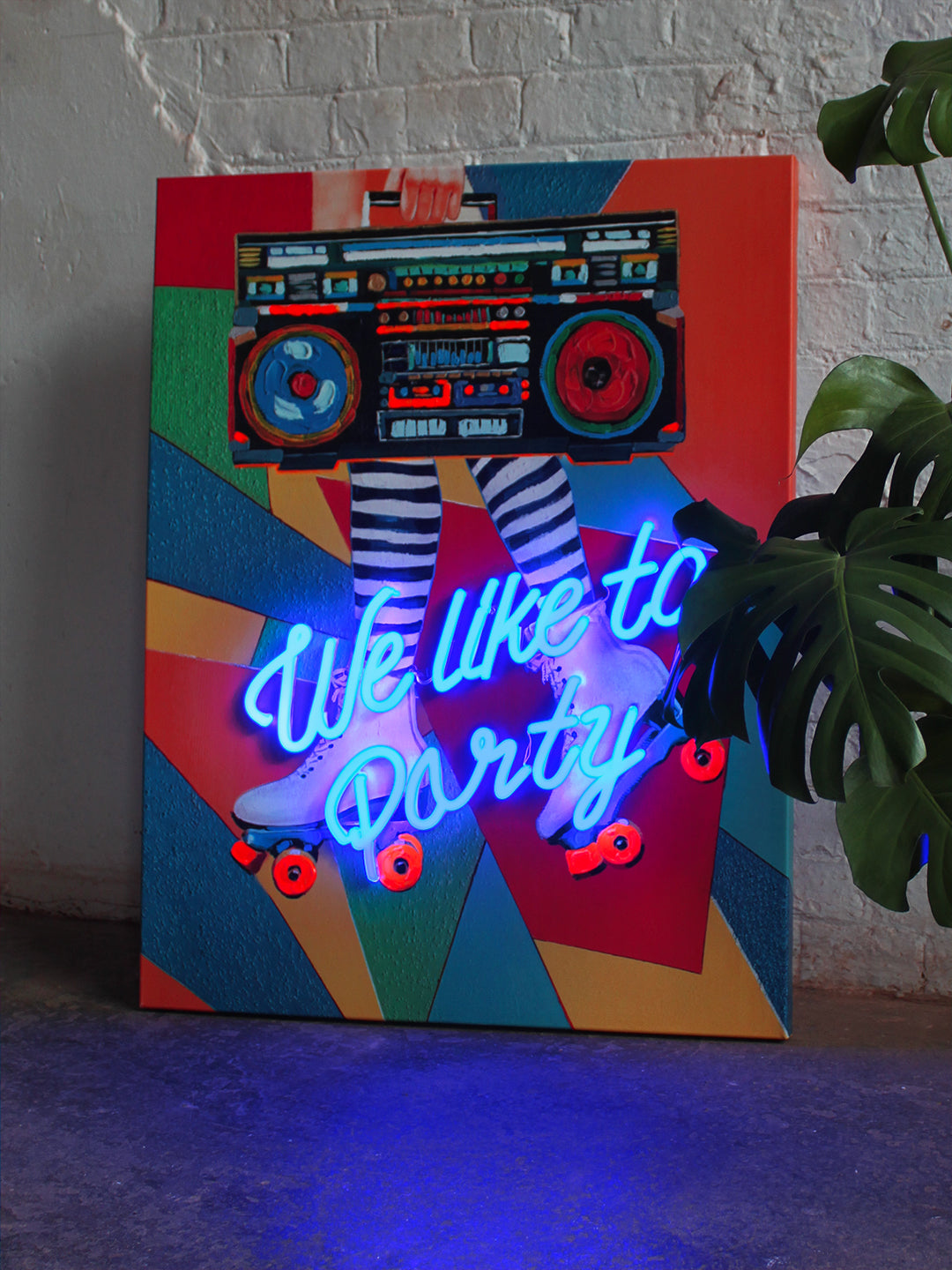 'We Like To Party' LED Wall Art