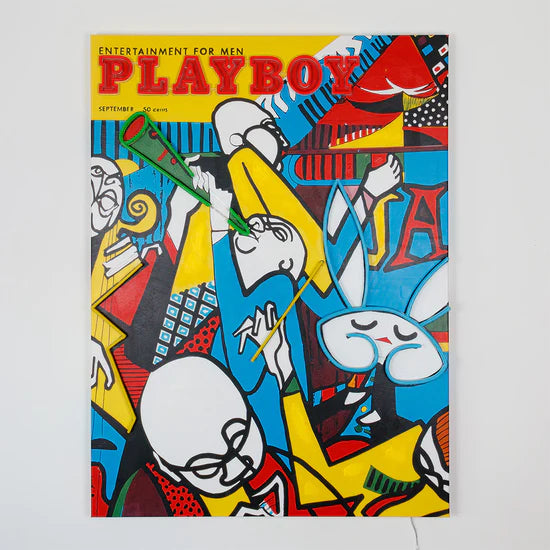 Playboy Jazz Cover Neon Canvas