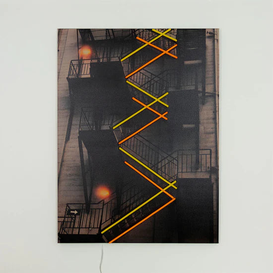 New York Staircase - Wall Painting (LED Neon) - Small
