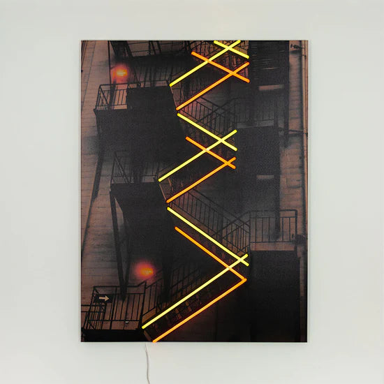 New York Staircase - Wall Painting (LED Neon) - Small
