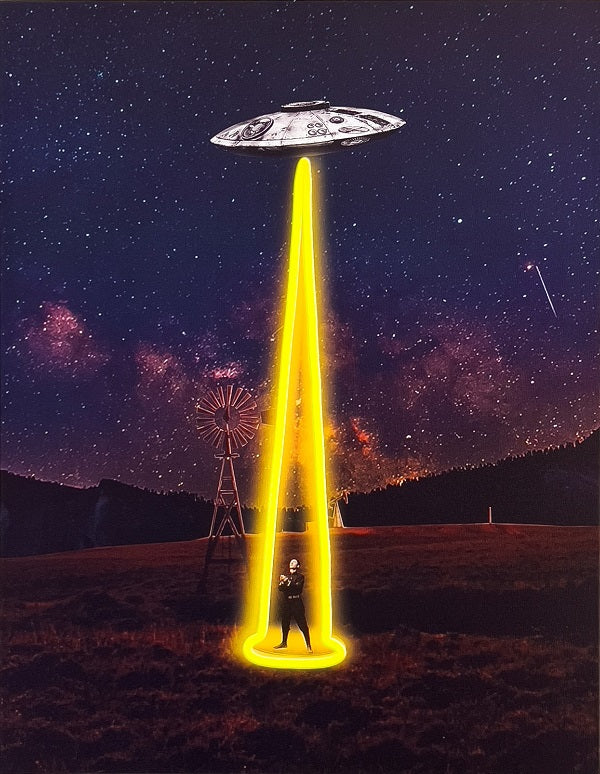 'UFO' Wall Artwork - Neon