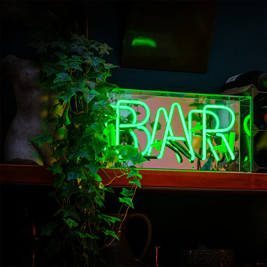 Bar - Glass Neon Sign - GREEN