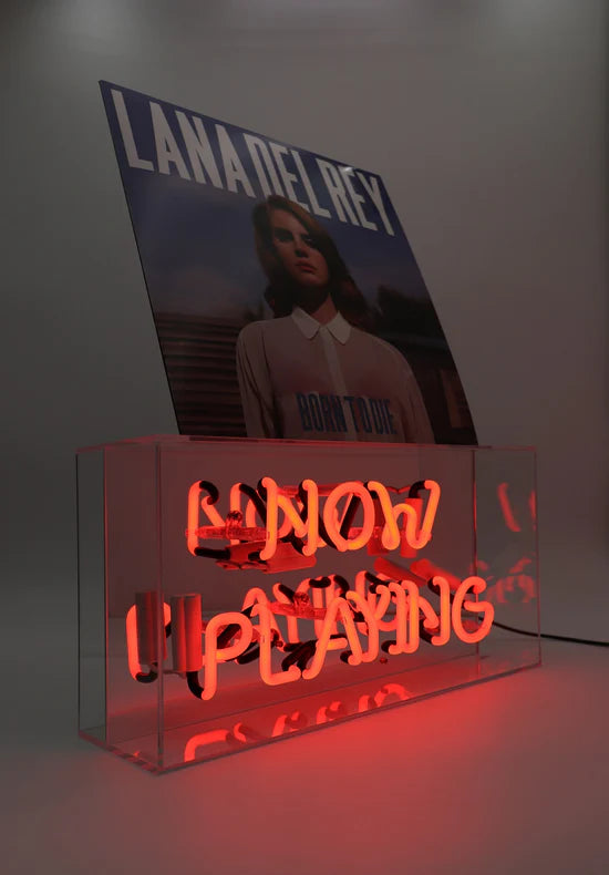 Now Playing - Glass Neon Sign