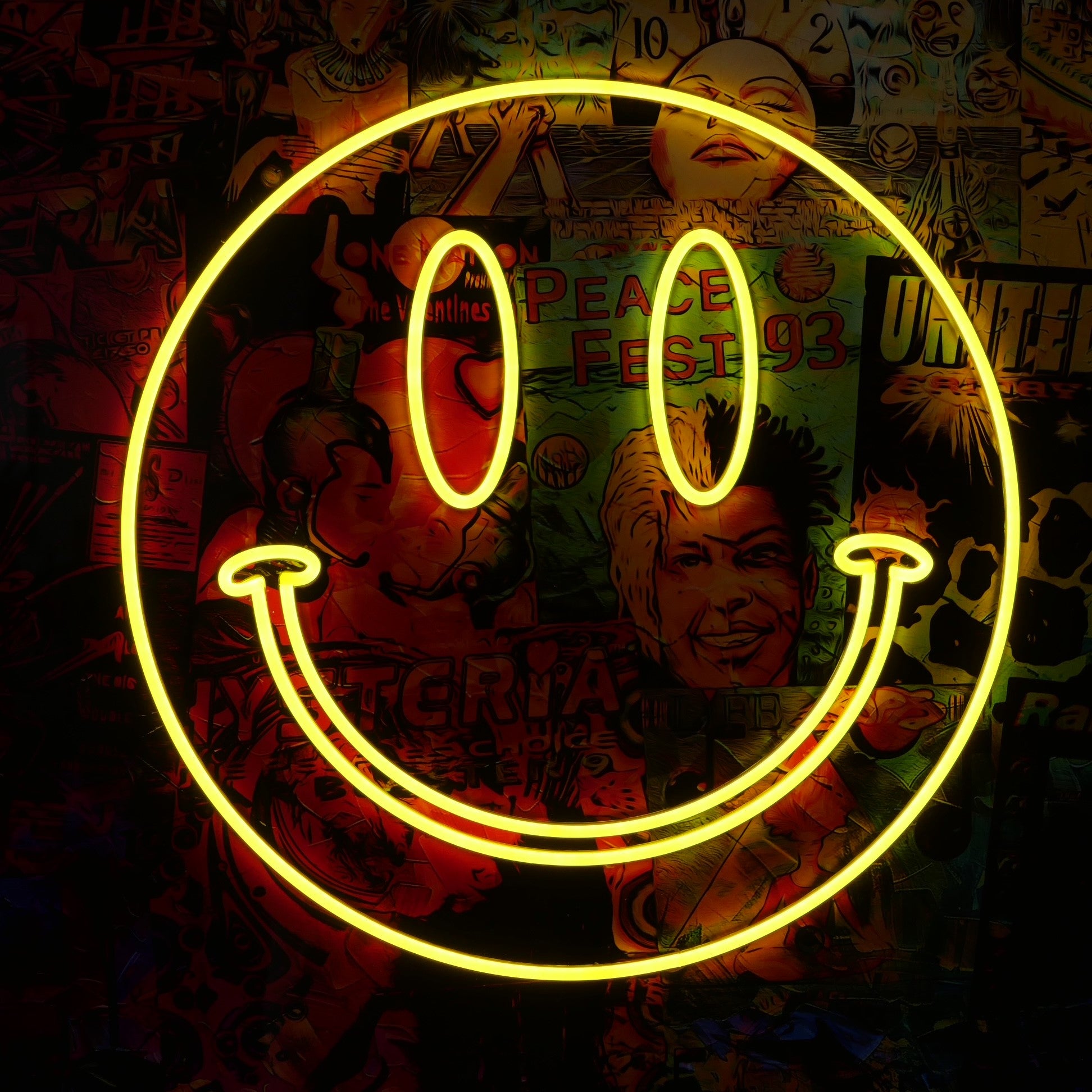 Smiley House Neon on Acrylic.